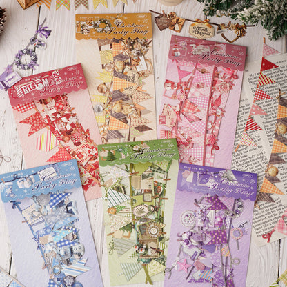 Christmas Flags Series Sticker for journaling, scrapbooking and collage