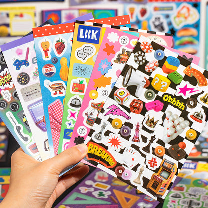 Color Preview Series Sticker Book featuring book, and color designs for journaling, scrapbooking and collage