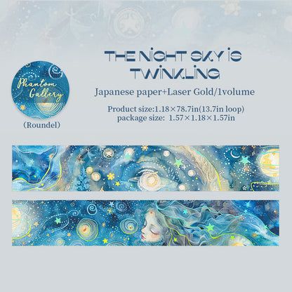 Phantom Chronicles Series Gold Stamping Washi Tape