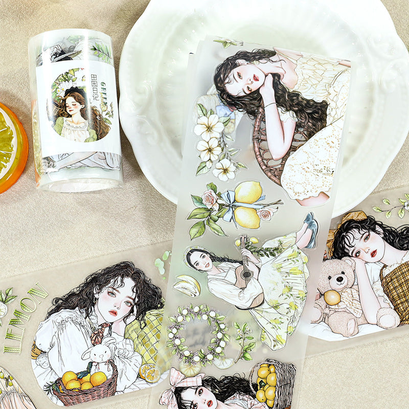 Summer Lime Fragrance Die Cutting Fog PET Tape featuring summer designs for journaling, scrapbooking and collage