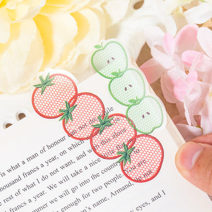 Embroidered Color Market Series Sticker Book featuring red, book, and color designs for journaling, scrapbooking and collage