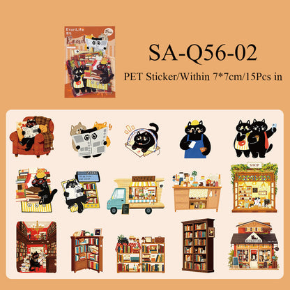 Cats Walking Series Sticker