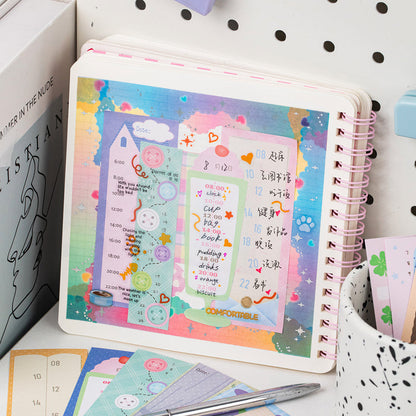 Daily Notes Series Sticker Book featuring book designs for journaling, scrapbooking and collage