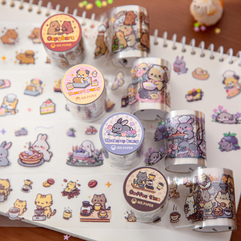 Pet Cute Album Series Die Cutting PET Tape for journaling, scrapbooking and collage