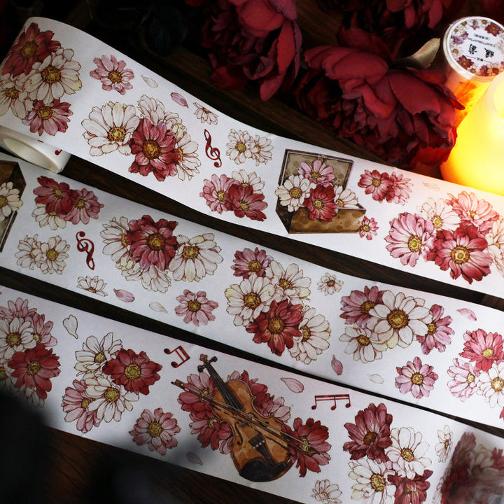 Warm chrysanthemum Die-Cutting Washi Tape - Sample 100cm