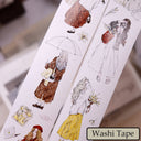 5cm*100cm Flower Among Girl Die Cutting Washi/PET/Fog PET Tape