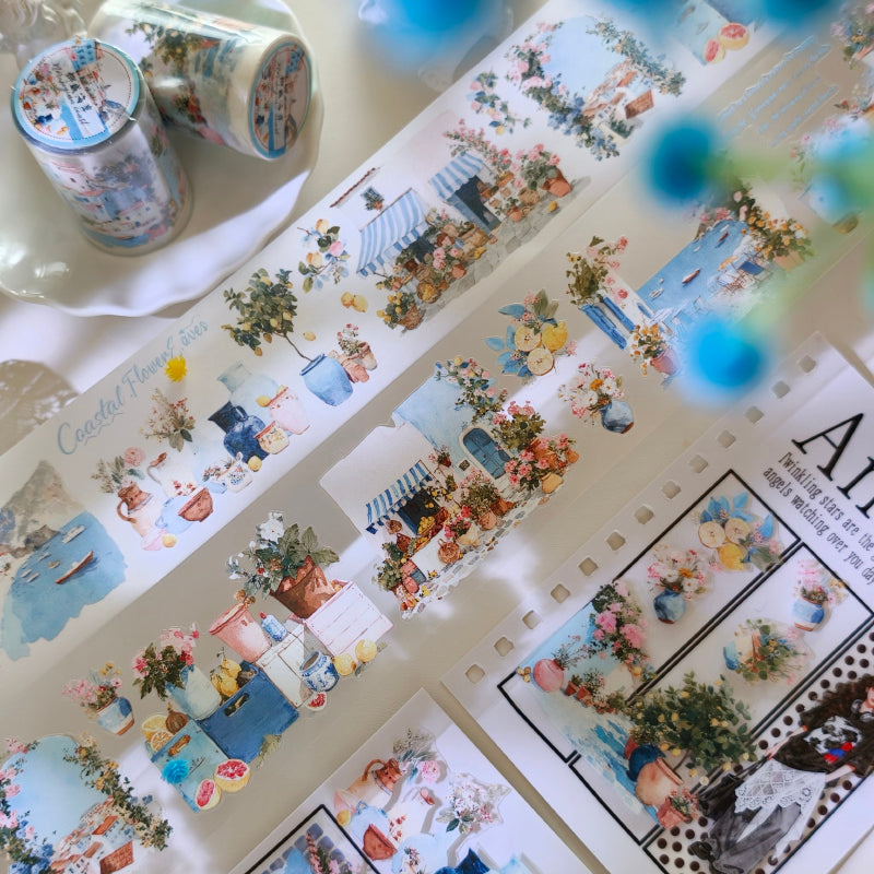 6.5cm*100cm Norway Coast Die Cutting Washi/PET Tape