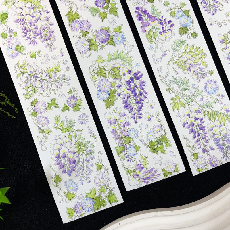 Whole Roll 6cm*5m Chao Yan Fu Meng Die Cutting Washi/Synthetic Paper/Shell Light PET Tape featuring light designs for journaling, scrapbooking and collage