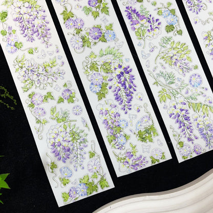 Whole Roll 6cm*5m Chao Yan Fu Meng Die Cutting Washi/Synthetic Paper/Shell Light PET Tape featuring light designs for journaling, scrapbooking and collage