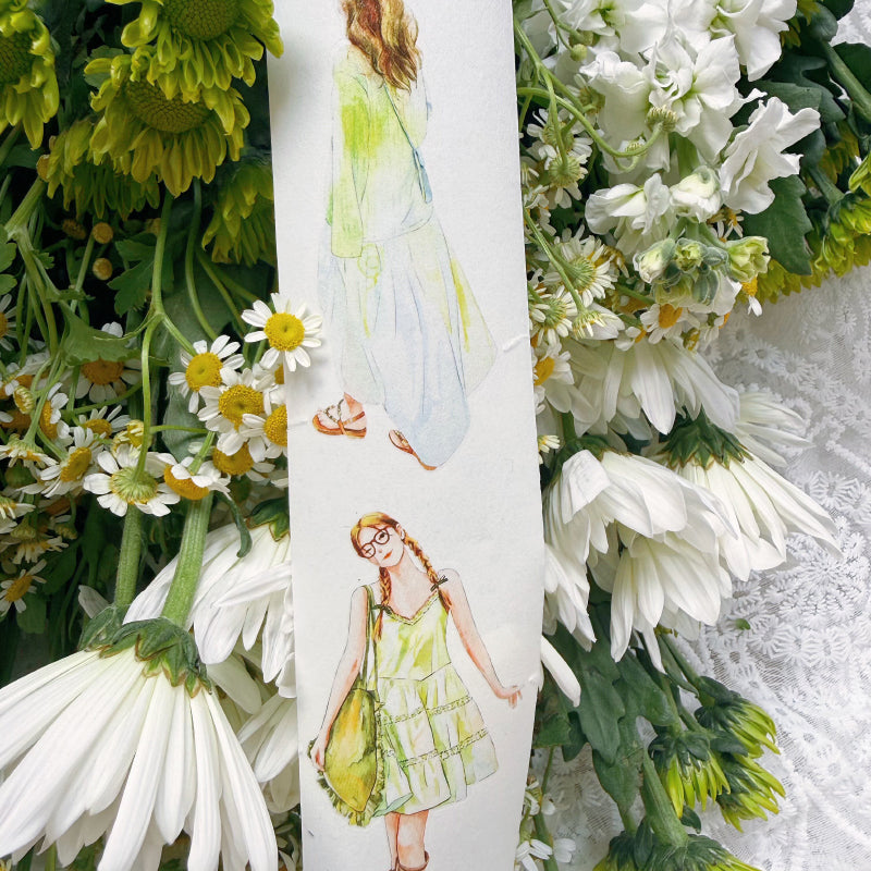 Whole Roll 5cm*5m Comfortable State Die Cutting Washi/PET/Fog PET Tape for journaling, scrapbooking and collage