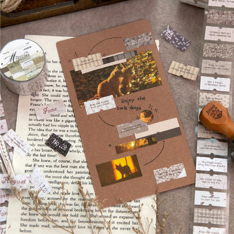 Picnic Day Memorandum Series Die Cutting Writing Paper Tape for journaling, scrapbooking and collage