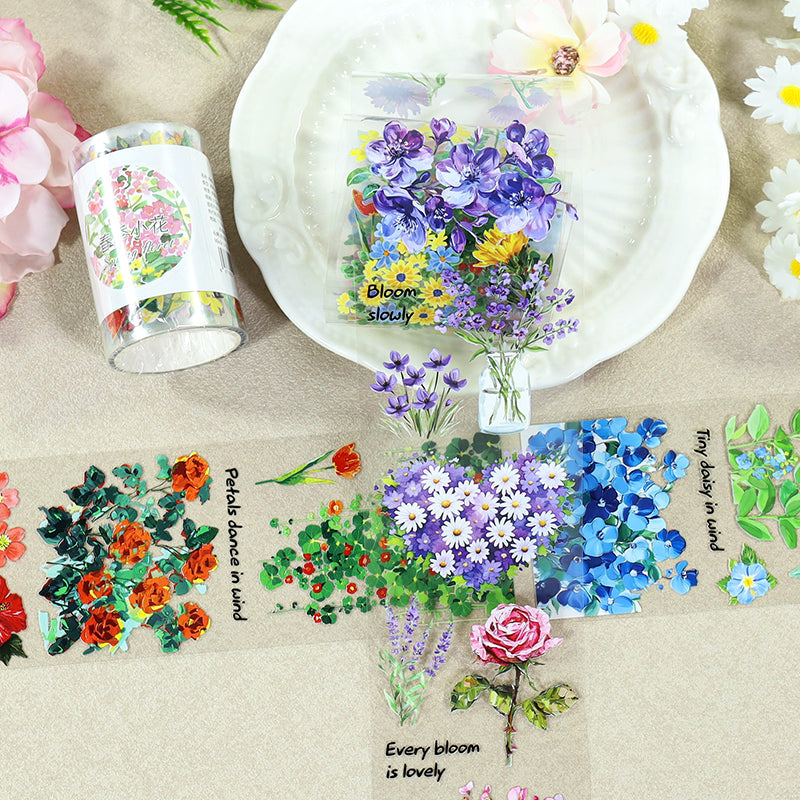 Spring Blossoms PET Tape featuring spring designs for journaling, scrapbooking and collage
