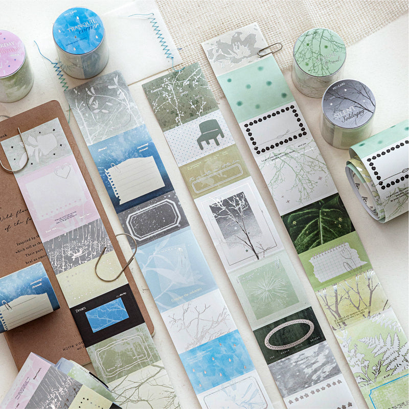 Inspiration Notes Series Die Cutting Silver Stamping Writing Paper Tape