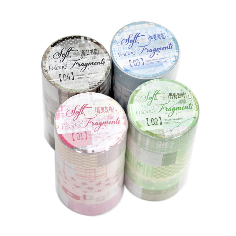 Fabric Fragment Series Washi Tape Set for journaling, scrapbooking and collage
