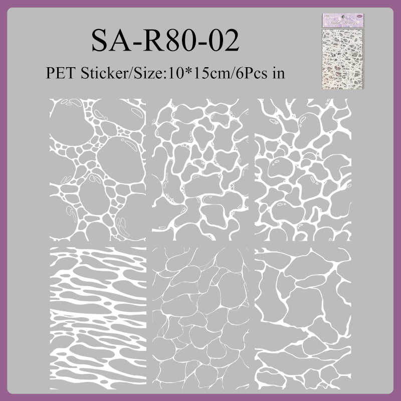 Water Moon Flower Mirror Series Sticker