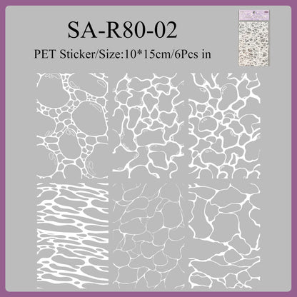 Water Moon Flower Mirror Series Sticker