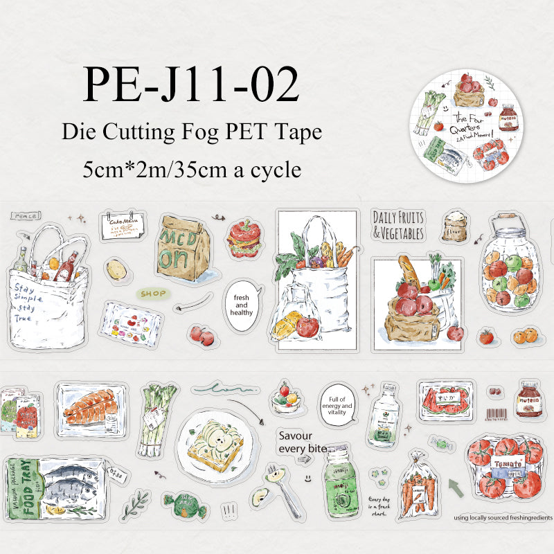 Four Seasons Day Series Die Cutting Fog PET Tape