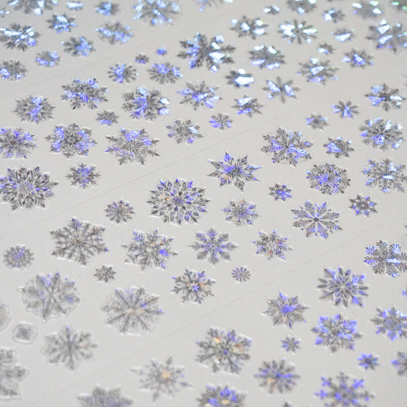 6cm*100cm Aurora Snowflake Die Cutting Shell Light PET Tape