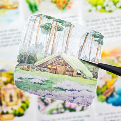 7cm*100cm The Twilight Die Cutting Washi/PET Tape featuring light designs for journaling, scrapbooking and collage