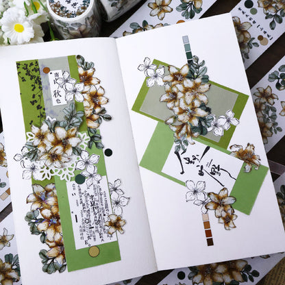 Shan Hai Flower Die-Cutting Washi Tape - Sample 100cm