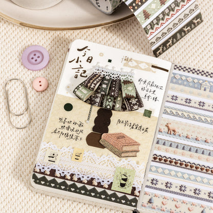 Island Dream Series White Kraft Paper Tape featuring dream, white, and island designs for journaling, scrapbooking and collage