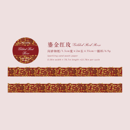 Gilded Flower Shadow Series Flash Sand Washi Tape