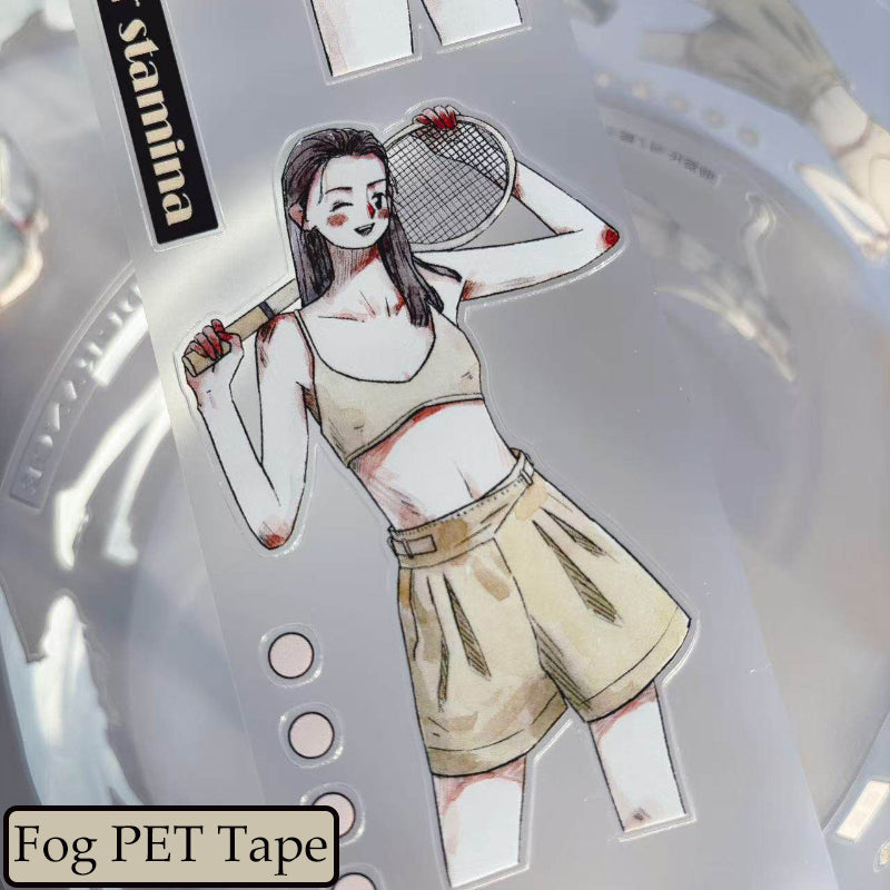 6cm*200cm Keep exercising Die Cutting Washi/PET/Fog PET Tape