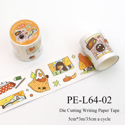 Seasonal Tales Series Die Cutting Writing Paper Tape