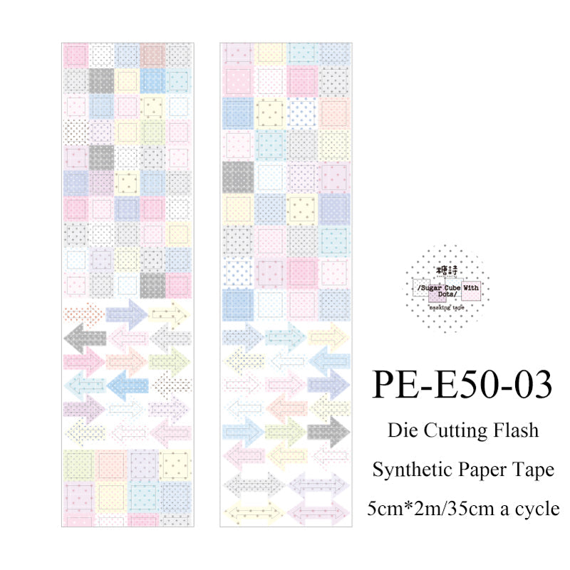 Polka Dot Control Series Die Cutting Flash Synthetic Paper Tape