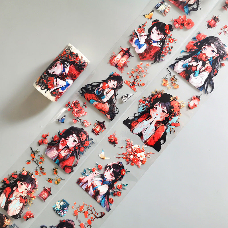 Ancient Style Characters Series PET Tape for journaling, scrapbooking and collage