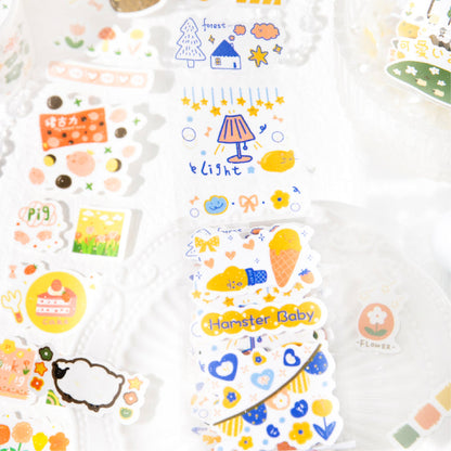 Lamb ranch Series Die Cutting Flash Self-adhesive Tape for journaling, scrapbooking and collage