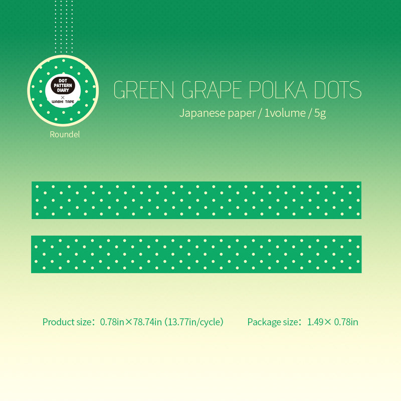 Dot Pattern Diary Series Washi Tape