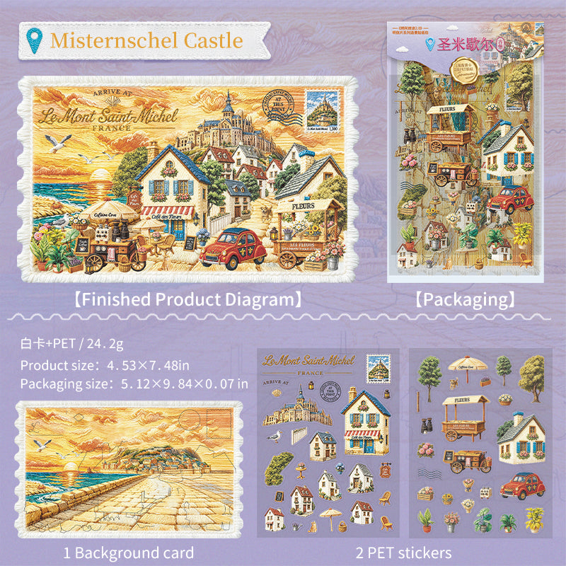 Embroidered Journey Series 3D Sticker