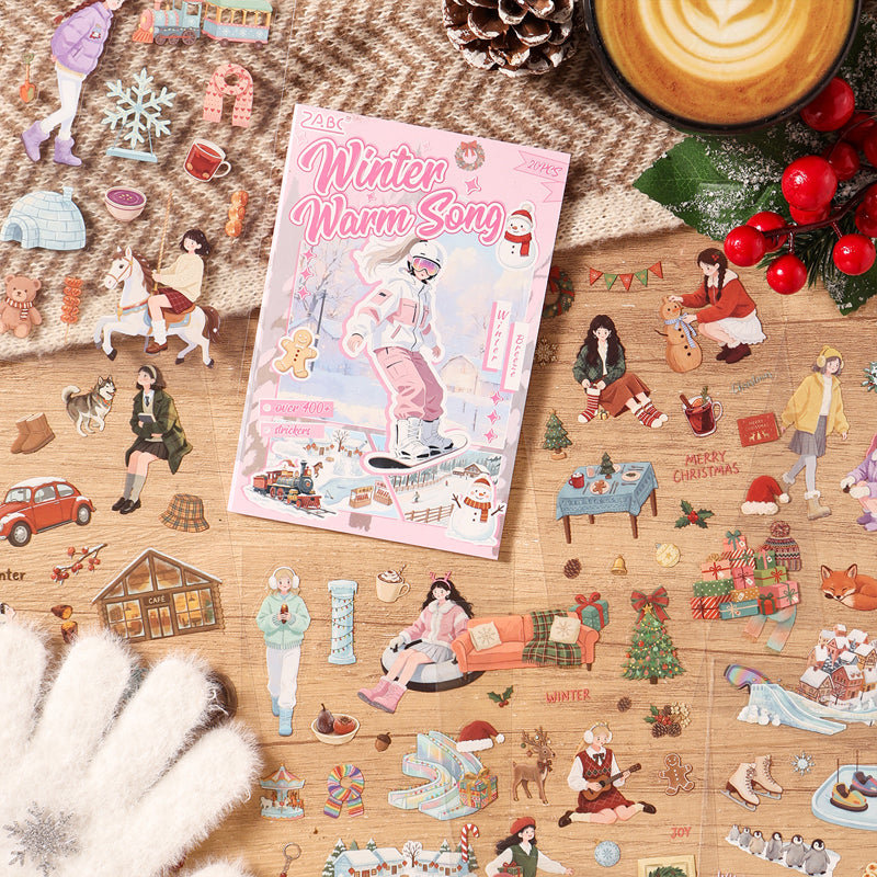 Seasonal Wandering Series Sticker Book featuring book, and sea designs for journaling, scrapbooking and collage