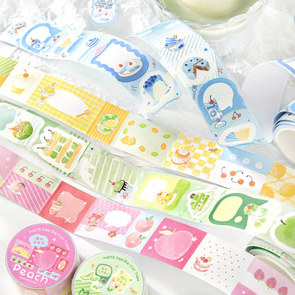 Strawberry Tart Series Die Cutting Writing Paper Tape featuring strawberry designs for journaling, scrapbooking and collage