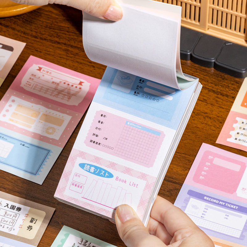 Day Fragment Series Sticker Book featuring book designs for journaling, scrapbooking and collage
