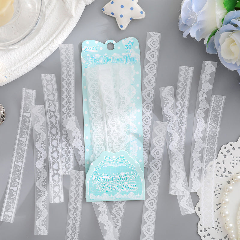 Lace Wander Series Sticker featuring lace designs for journaling, scrapbooking and collage