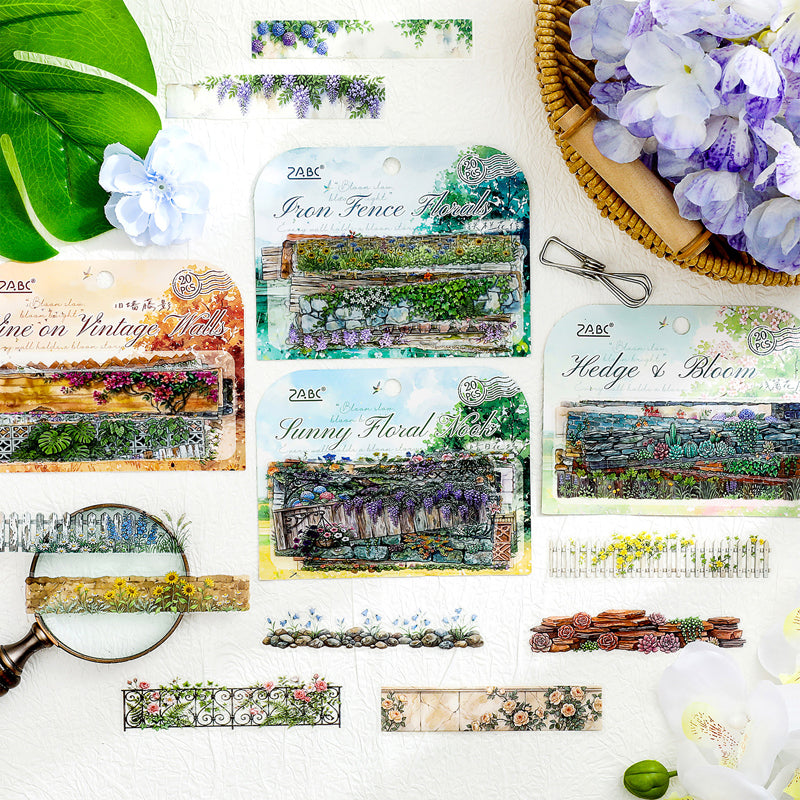 Flower Wall Sermon Series Sticker featuring flower designs for journaling, scrapbooking and collage