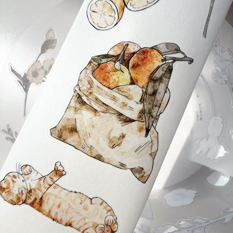 6cm*333cm Small Things Notes Die Cutting Washi/PET/Fog PET Tape for journaling, scrapbooking and collage