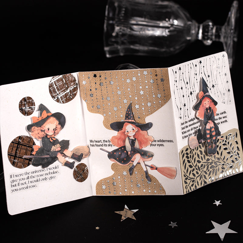 Boundless Galaxy Series Silver Stamping PET Tape featuring silver designs for journaling, scrapbooking and collage