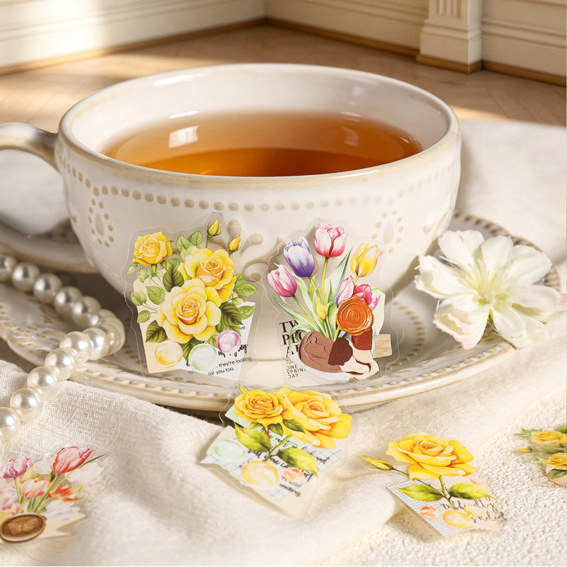 Soft Petal Fragrant Series Sticker for journaling, scrapbooking and collage