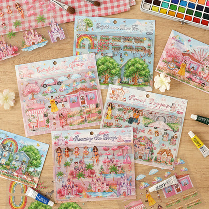 Flower Path Fantasy Journey Sticker Book