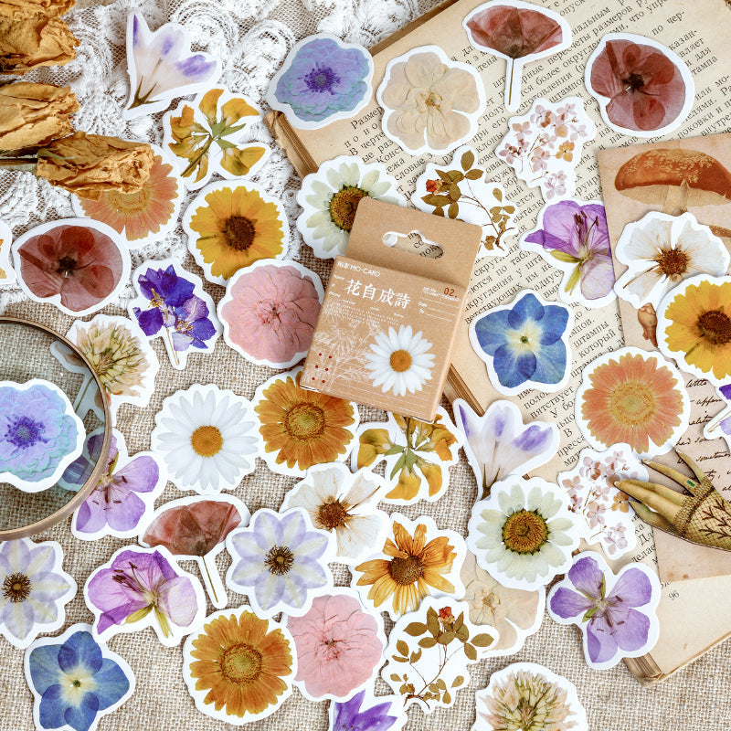 Flowers form poems Sticker