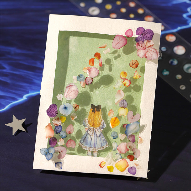 Lucky Starry Rain Series Die Cutting PET Tape featuring star, and rain designs for journaling, scrapbooking and collage