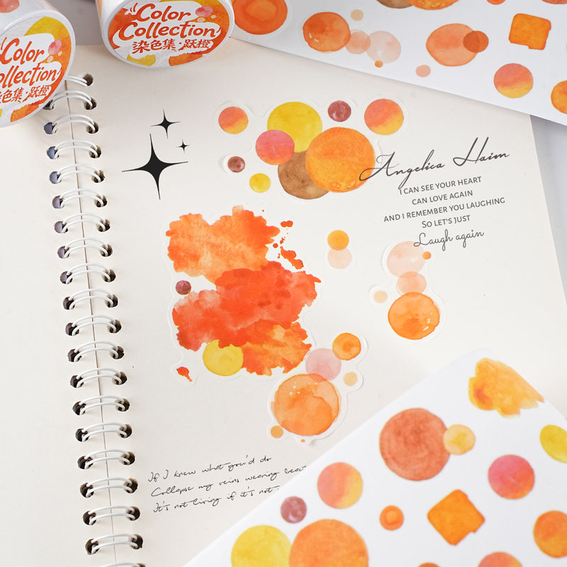 Dyeing Collection Series Die Cutting Washi Tape for journaling, scrapbooking and collage