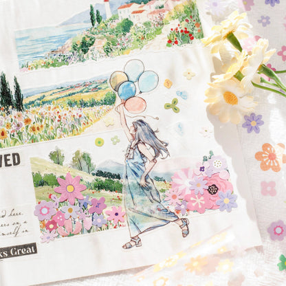 Little Flower Story Series Die Cutting Synthetic Paper Tape