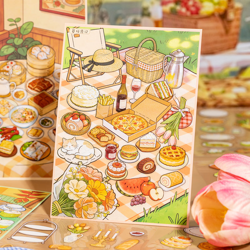 Flavor Moments Series 3D Sticker Book featuring book designs for journaling, scrapbooking and collage