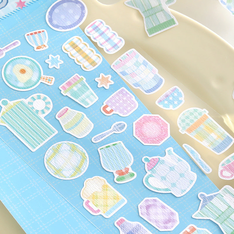 Fabric Daily Series Sticker for journaling, scrapbooking and collage