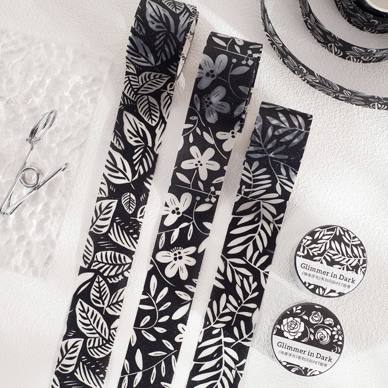 Dark Night Glitter Series Flash Sand PET Tape for journaling, scrapbooking and collage
