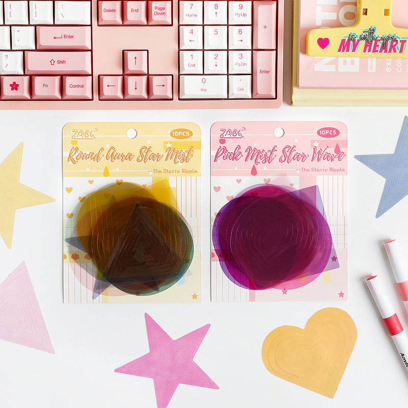 Star Pattern Dyeing Series Sticker featuring star designs for journaling, scrapbooking and collage